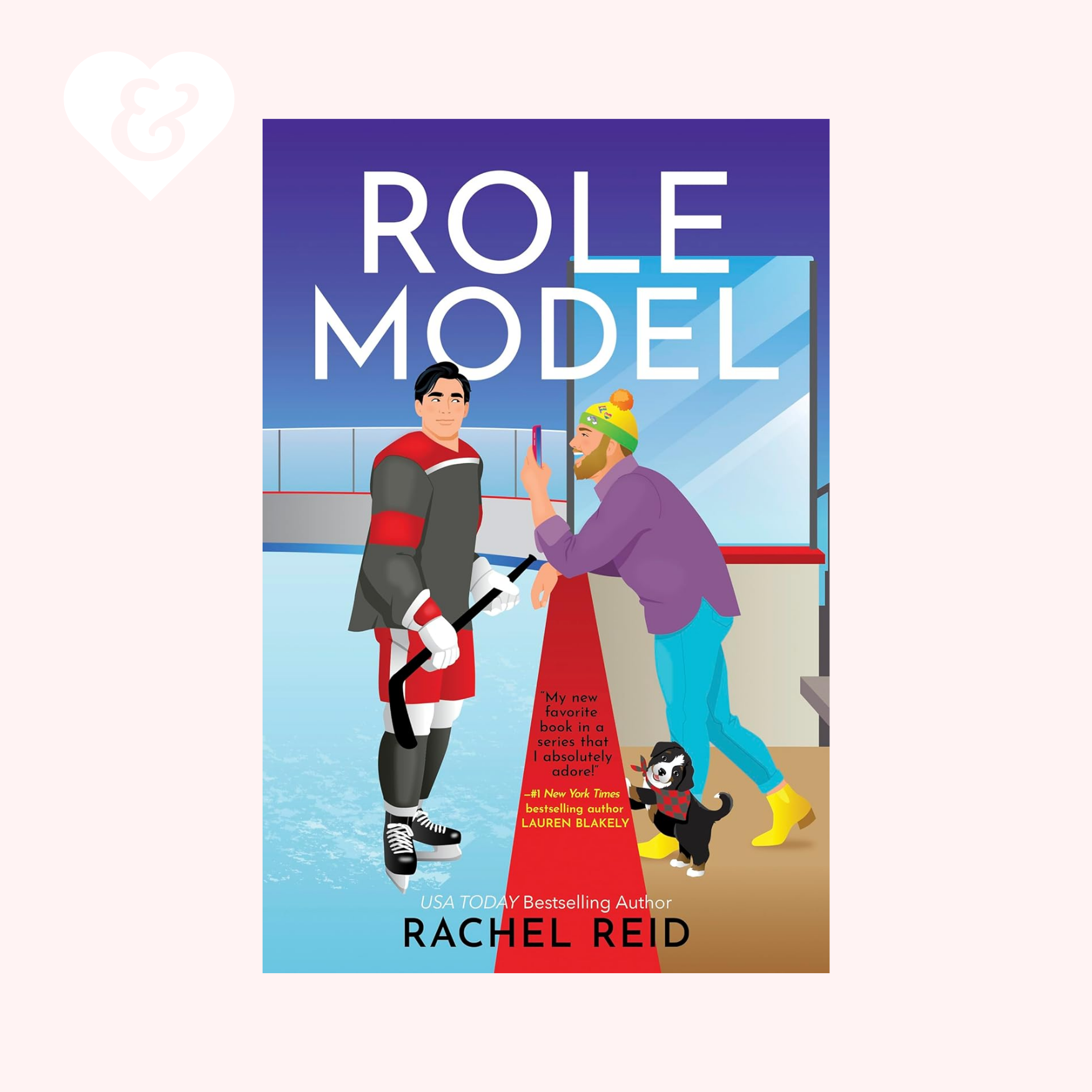 Book cover of 'Role Model' by Rachel Reid featuring two people on an ice rink.