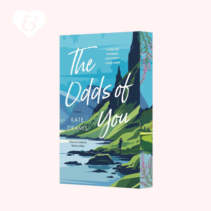Book cover of 'The Odds of You' by Kate Dramis with a scenic design.