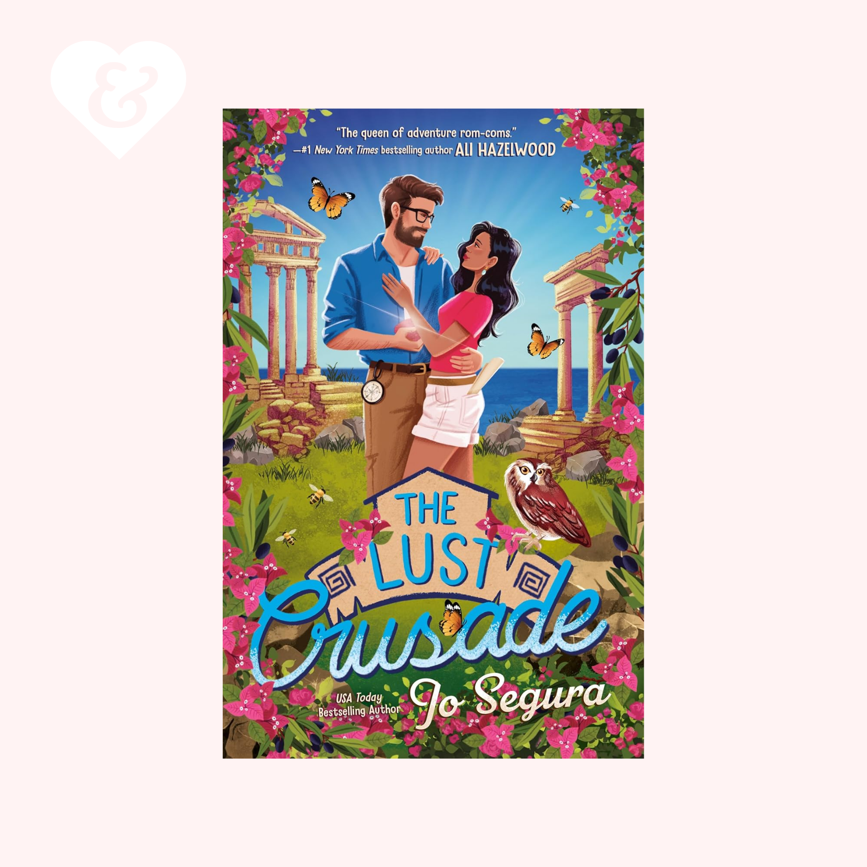 Book cover of 'The Lust Crusade' with a couple embracing in a garden setting.