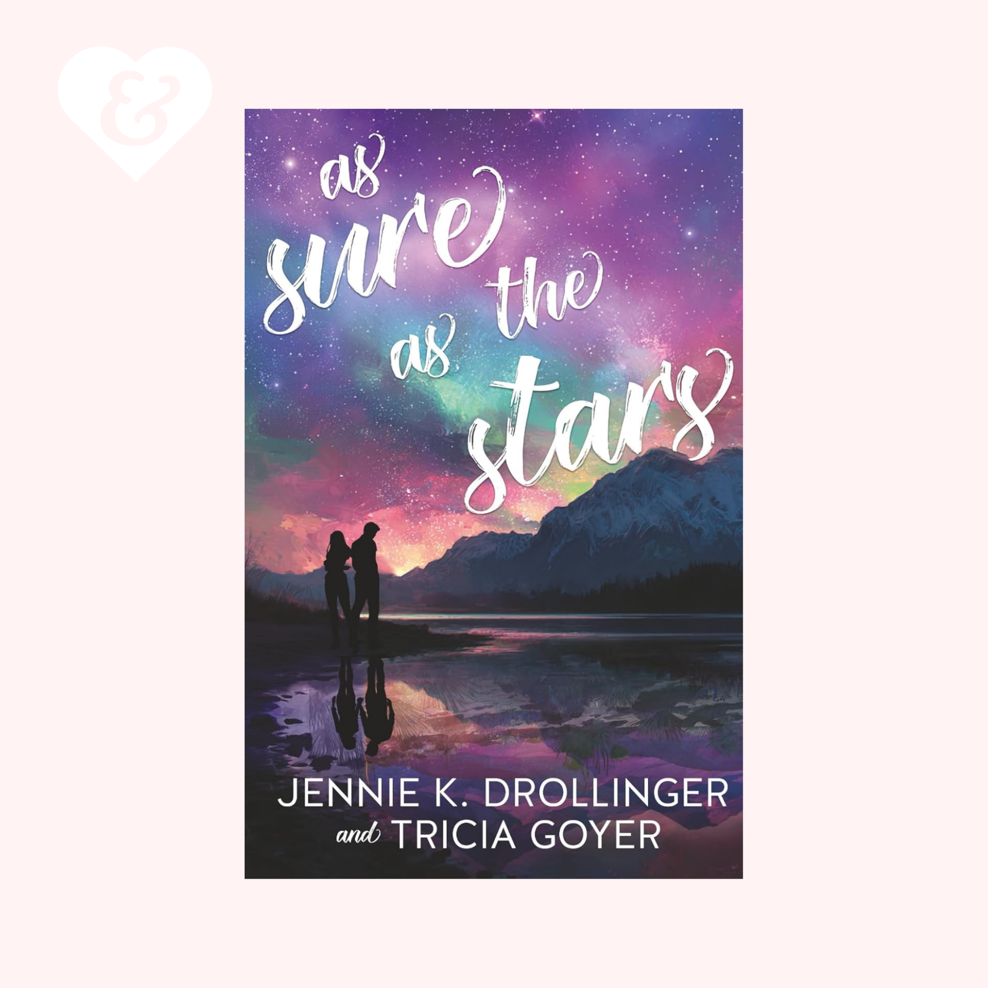 Book cover of 'As Sure as the Stars' with a couple on a beach and starry sky.