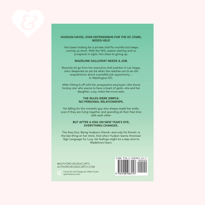 Book back cover with text on a green background