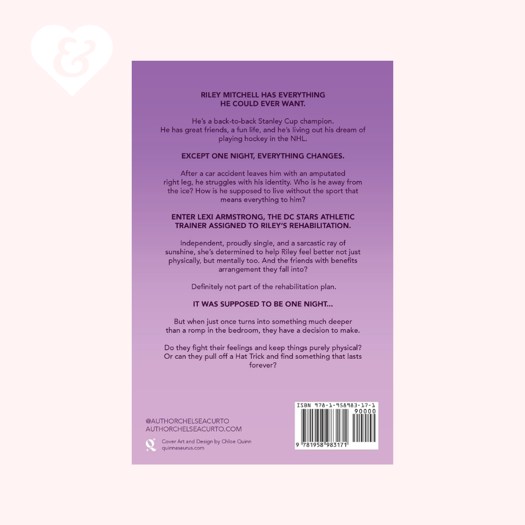 Back cover of a book with text and a barcode on a purple background