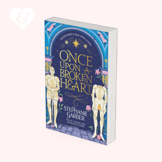 Book titled 'Once Upon a Broken Heart' by Stephanie Garber on a white background
