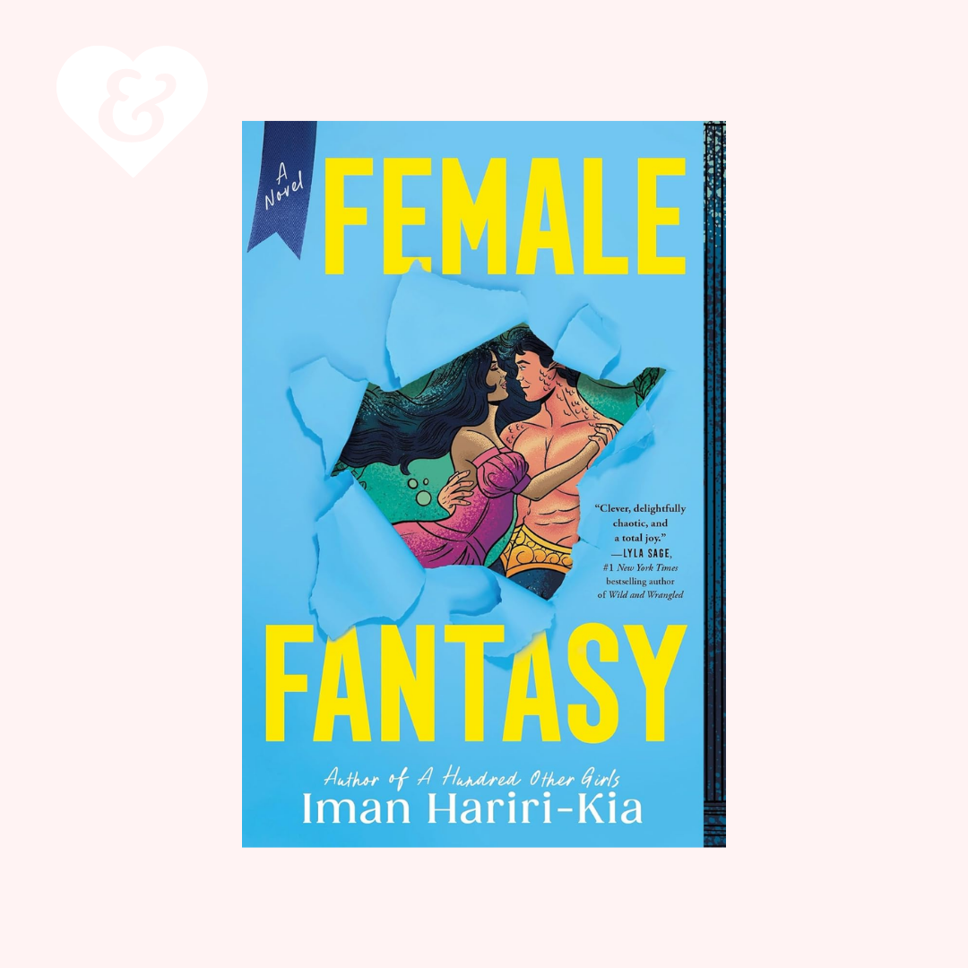 The book "female fantasy" by Iman Hariri-Kia showing a man and a woman embracing