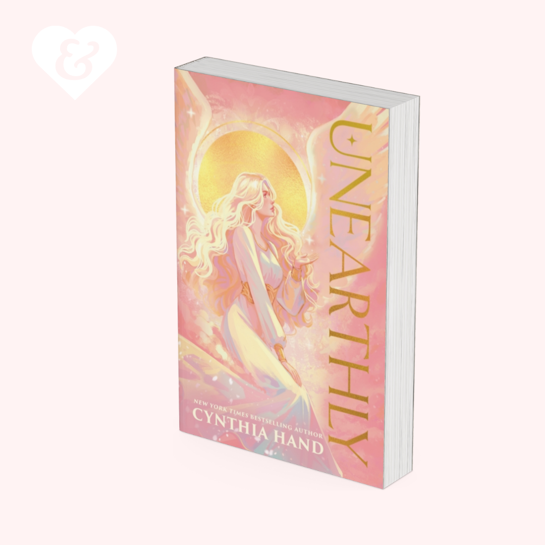 Book titled 'Unearthly' by Cynthia Hand with a pastel cover design on a white background
