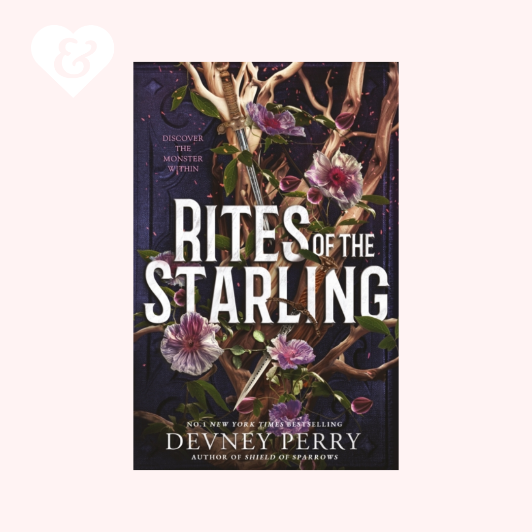 Book cover of 'Rites of the Starling' with floral and antler design.