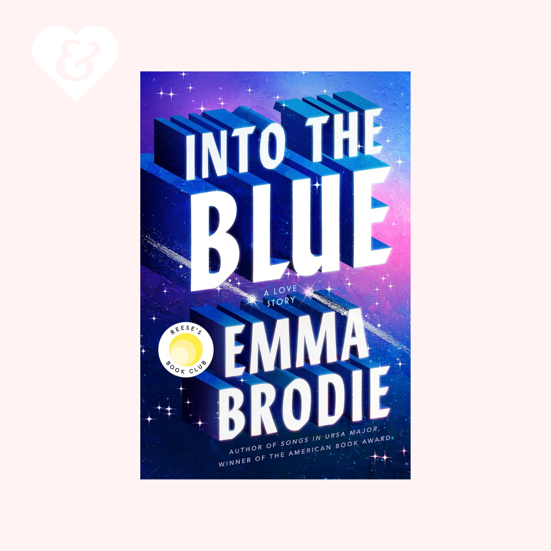 Book cover of 'Into the Blue' by Emma Brodie with a blue and purple gradient background.