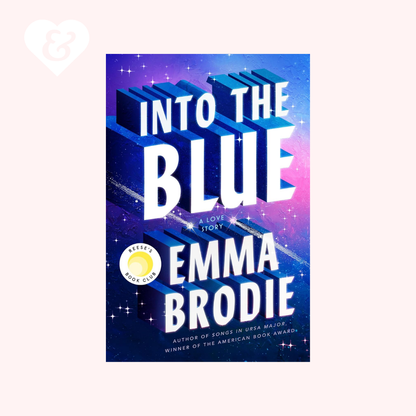 Book cover of 'Into the Blue' by Emma Brodie with a blue and purple gradient background.