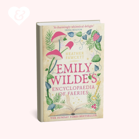 The book "Emily Wilde's Encyclopaedia of faeries" by heather Fawcett on a pastel background