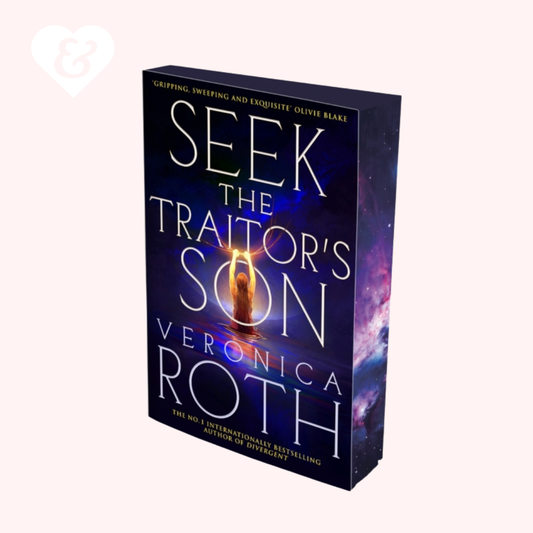 Book cover of 'Seek the Traitor's Son' by Veronica Roth with a fantasy design.