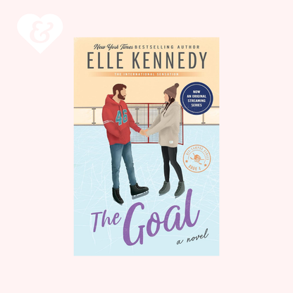 Book cover of 'The Goal' by Elle Kennedy featuring two people shaking hands.