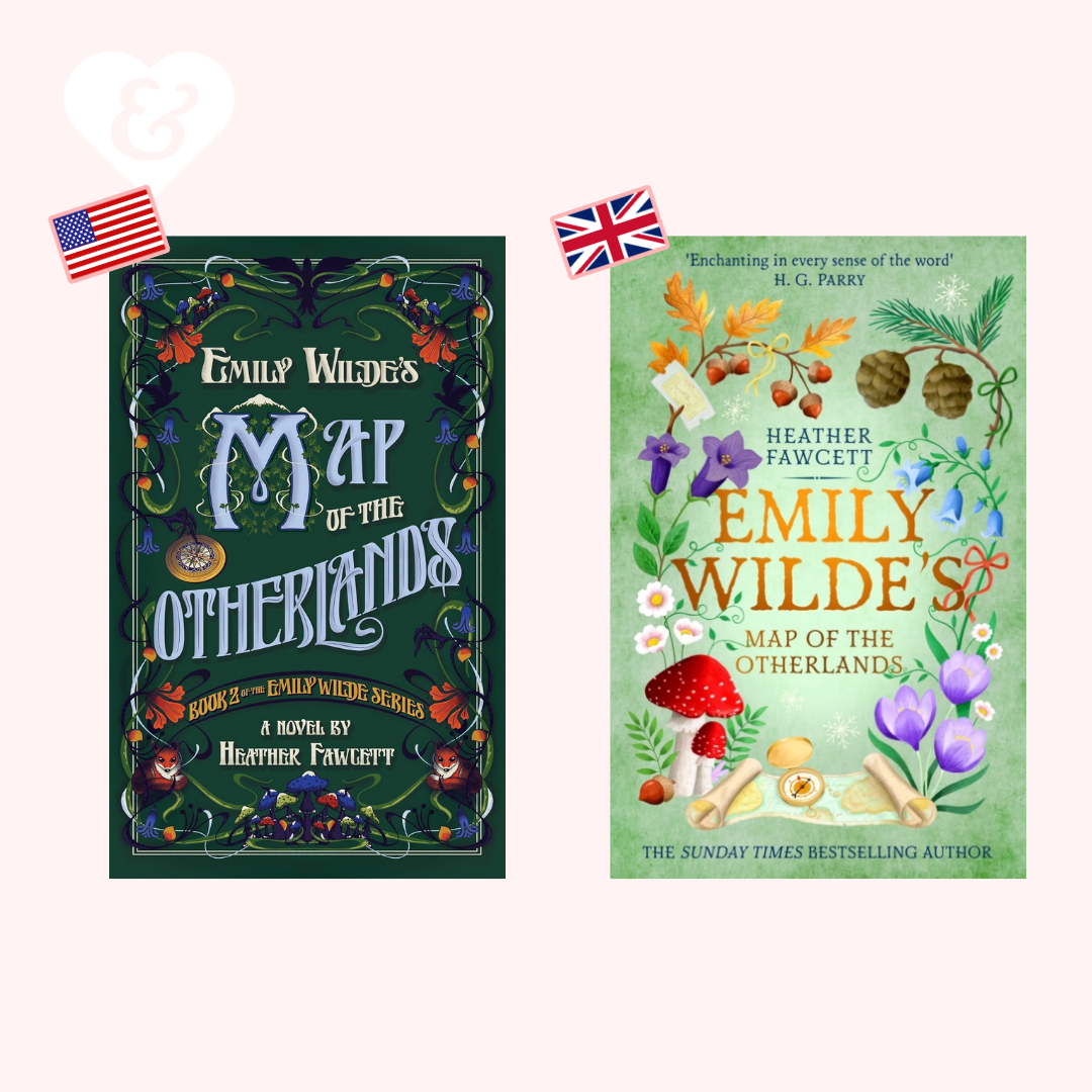 Two book covers of 'Map of the Otherlands' by Emily Wilde on a white background.
