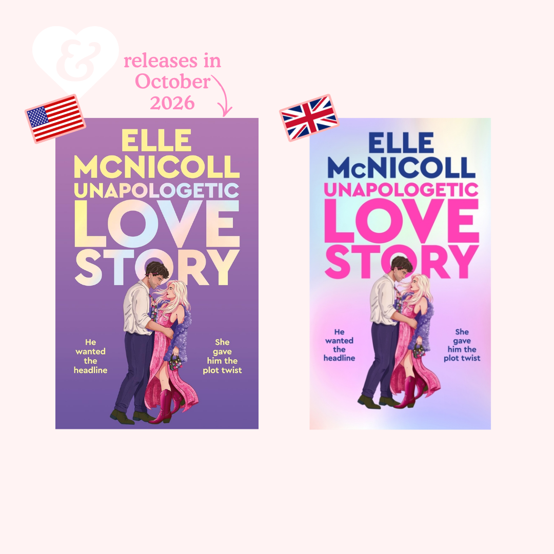 Promotional graphic for 'Unapologetic Love Story' by Elle McNicoll with book covers and release information.