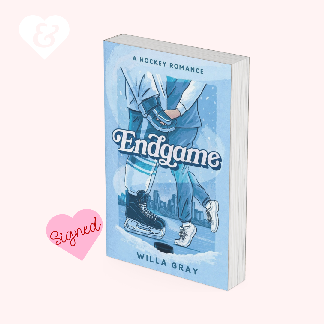 Book titled 'Endgame' by Willa Gray with a hockey theme on a white background