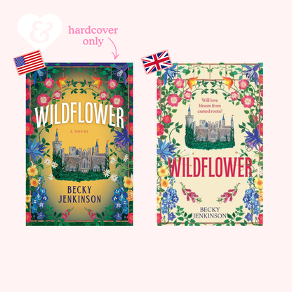Two book covers of 'Wildflower' by Becky Jenkins on a white background