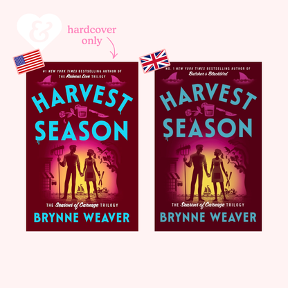 Two book covers of 'Harvest Season' by Brynne Weaver on a white background.