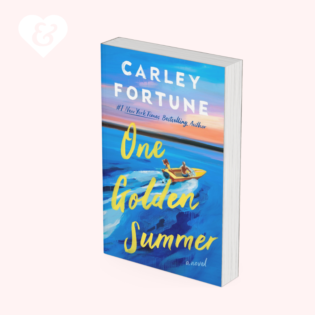 Book titled 'One Golden Summer' by Carley Fortune on a white background