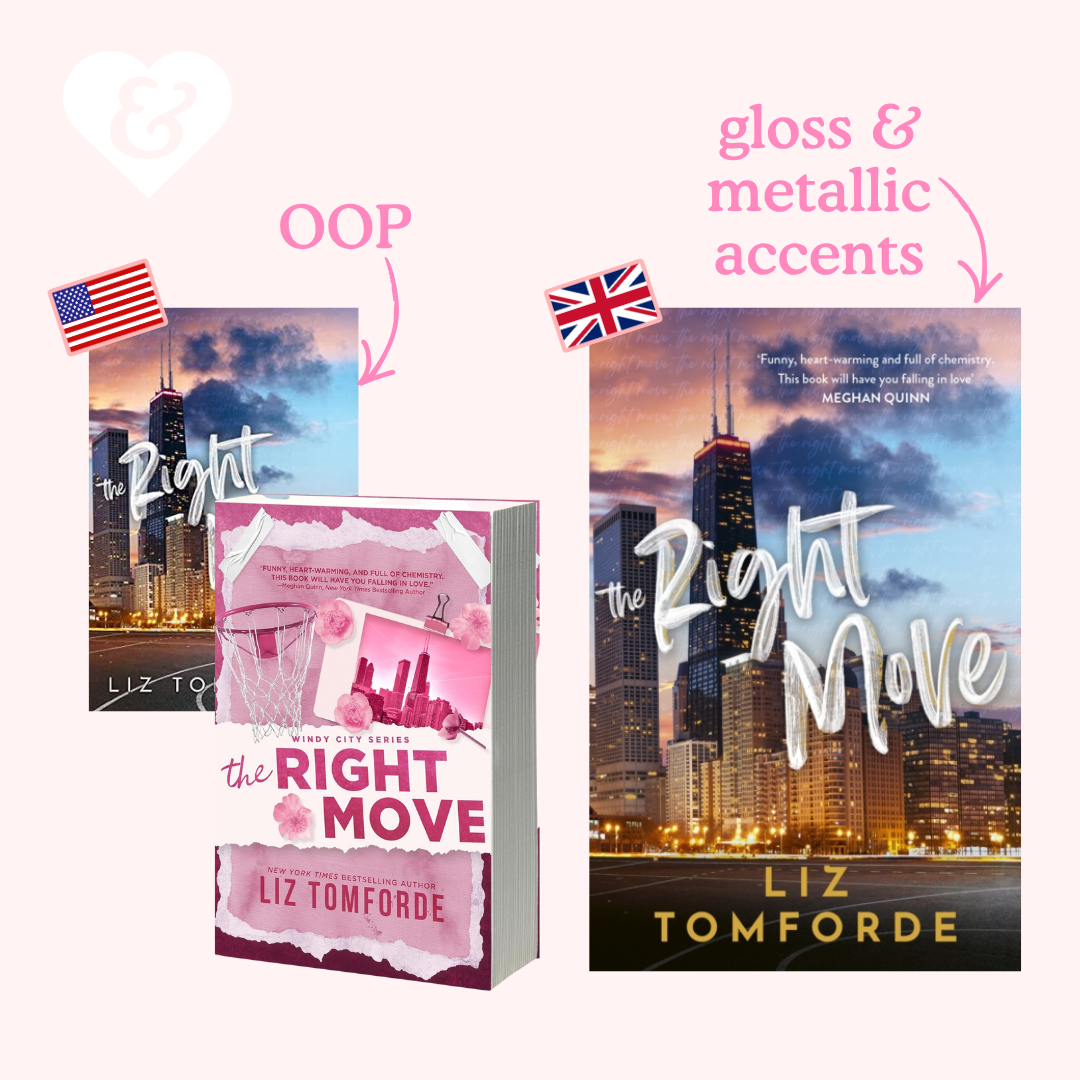 Book cover of 'The Right Move' by Liz Tomforde with cityscape design and text highlighting features.