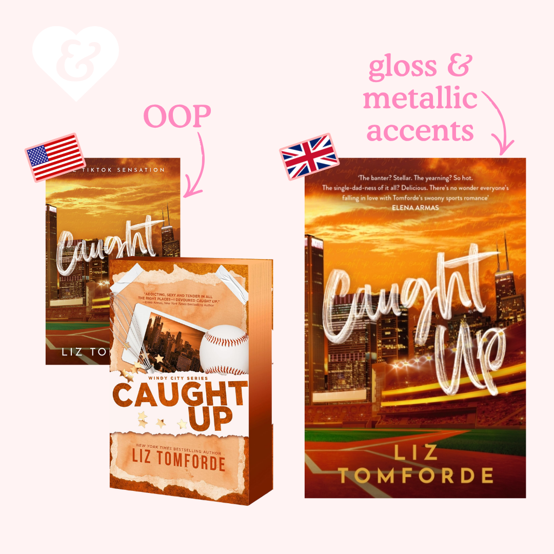 Book cover of 'Caught Up' by Liz Tomforde with promotional text and graphics.