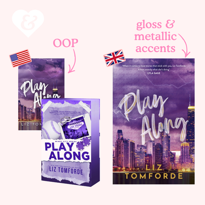 Book cover of 'Play Along' by Liz Tomforde with promotional text and graphics on a white background.