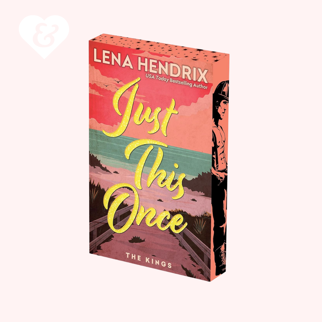 Book cover of 'Just This Once' by Lena Hendrix with a colorful design on a white background.
