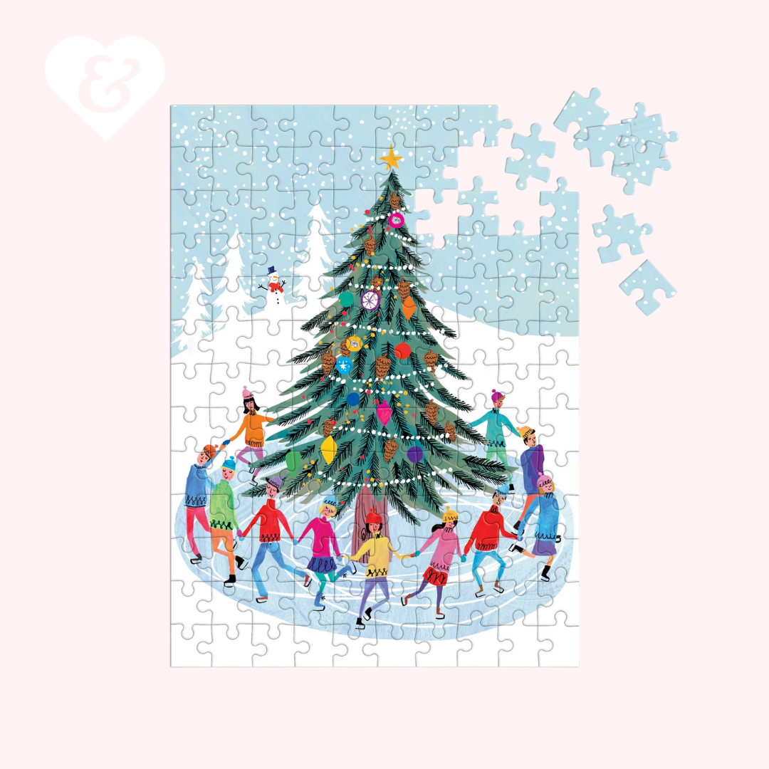 Tree Skaters Ornament Puzzle, 130 Pieces