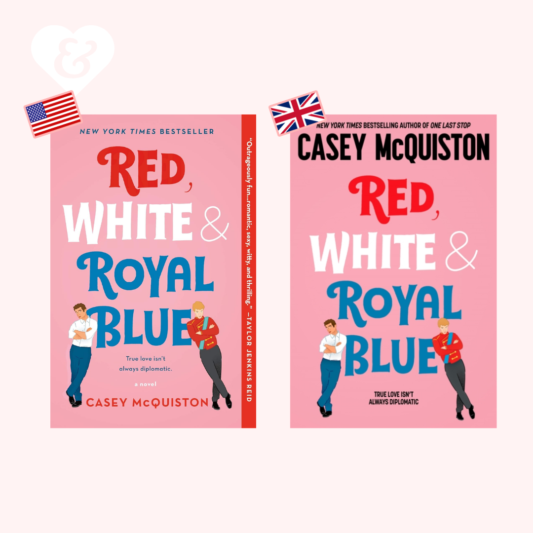 Two books titled 'Red, White & Royal Blue' by Casey McQuiston on a white background