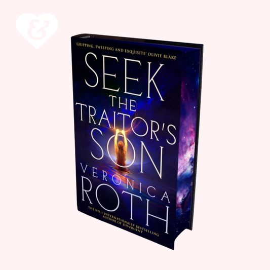Book titled 'Seek the Traitor's Son' by Veronica Roth with a fantasy cover design.