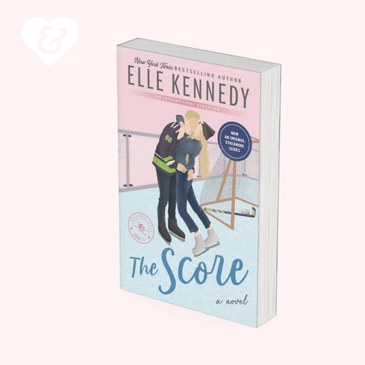 Book titled 'The Score' by Elle Kennedy on a white background