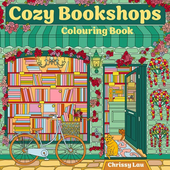 Cozy Bookshops Coloring Book