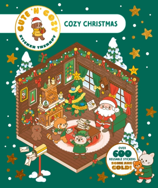Cute 'n' Cozy Christmas Sticker Therapy (UK Edition) by Matthias Orsi