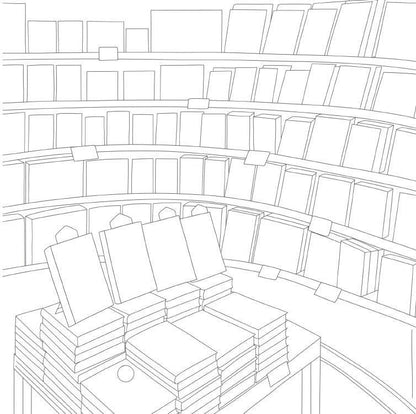 Cozy Bookshops Coloring Book