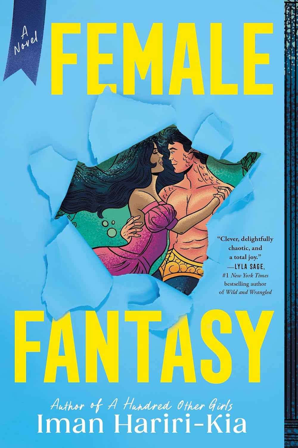 The book "female fantasy" by Iman Hariri-Kia showing a man and a woman embracing