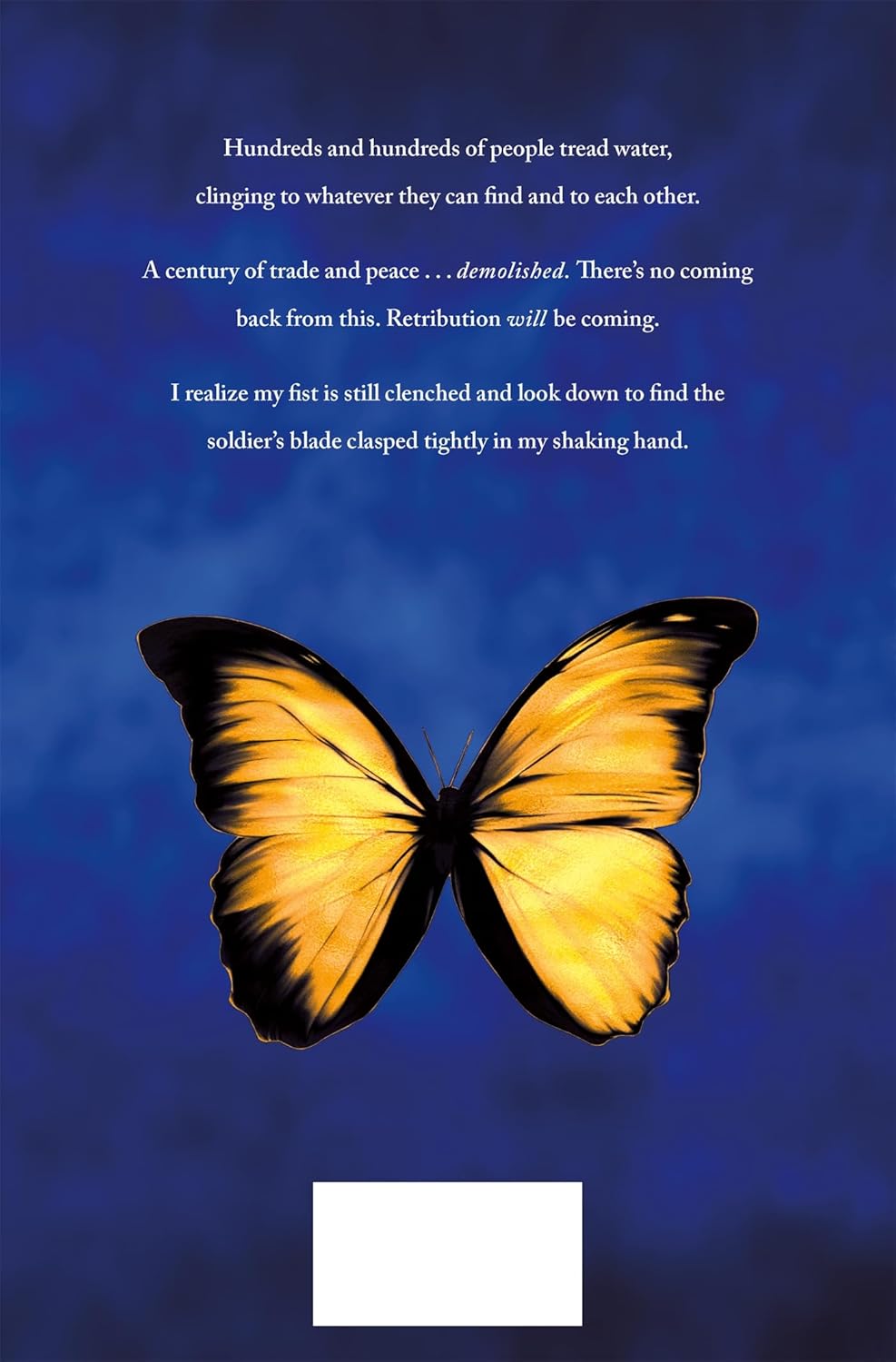 Butterfly on a blue background with text