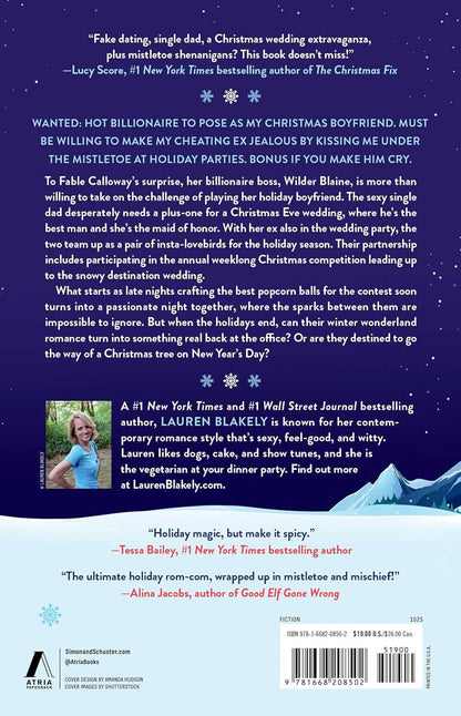 Book back cover with text and a photo of a woman, featuring a blue and white color scheme.