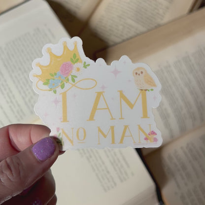 I am no man sticker (matte) – Handmade