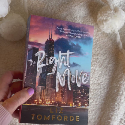 Close up of "the right move" book details.