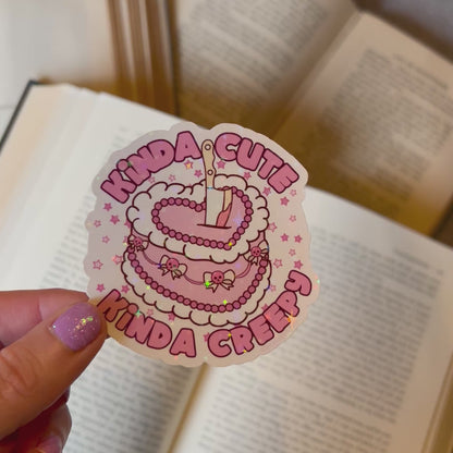 Kinda cute, kinda creepy sticker – Handmade