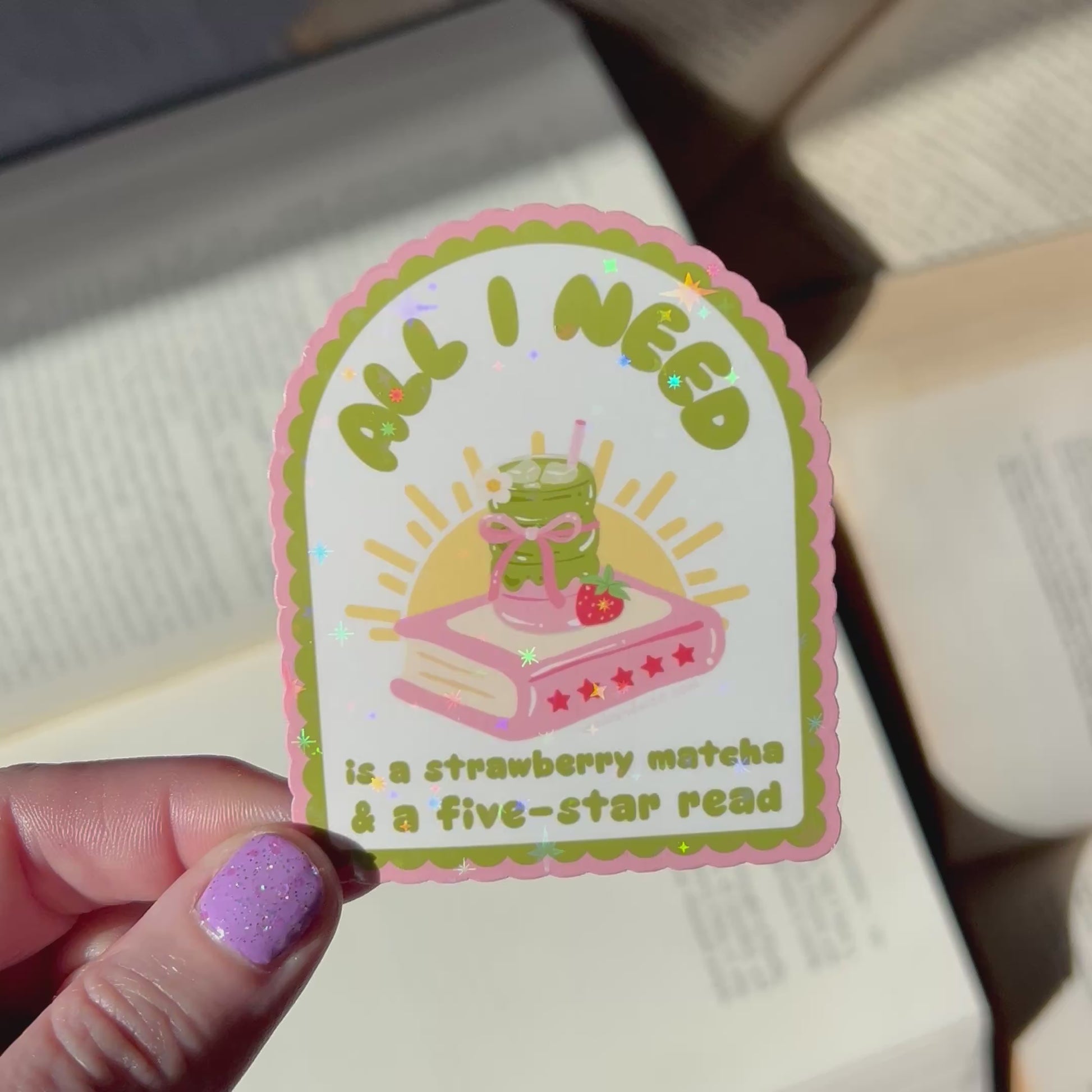 Close up view of the sticker.