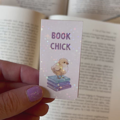 Book chick magnetic bookmark – Handmade