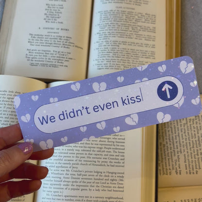 We didn't even kiss bookmark (sparkle) – Handmade