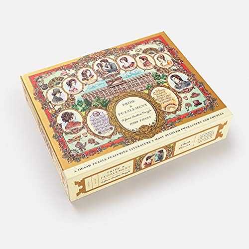 A vintage-style jigsaw puzzle box titled 'Irish Puzzlement' shown at an angle on a light gray background. The box features an ornate illustrated cover with portraits, decorative borders, and text indicating 10,000 pieces.