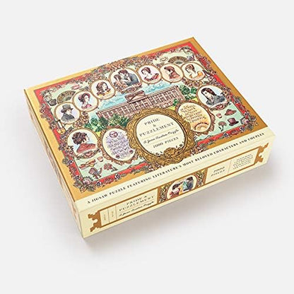 A vintage-style jigsaw puzzle box titled 'Irish Puzzlement' shown at an angle on a light gray background. The box features an ornate illustrated cover with portraits, decorative borders, and text indicating 10,000 pieces.