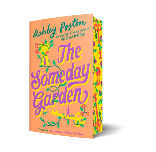 Book cover of 'The Someday Garden' by Ashley Poston with colorful design on a white background