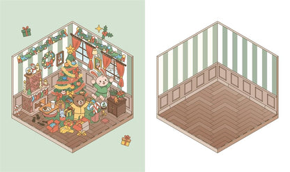 Cute 'n' Cozy Christmas Sticker Therapy (UK Edition) by Matthias Orsi