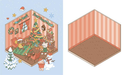 Cute 'n' Cozy Christmas Sticker Therapy (UK Edition) by Matthias Orsi
