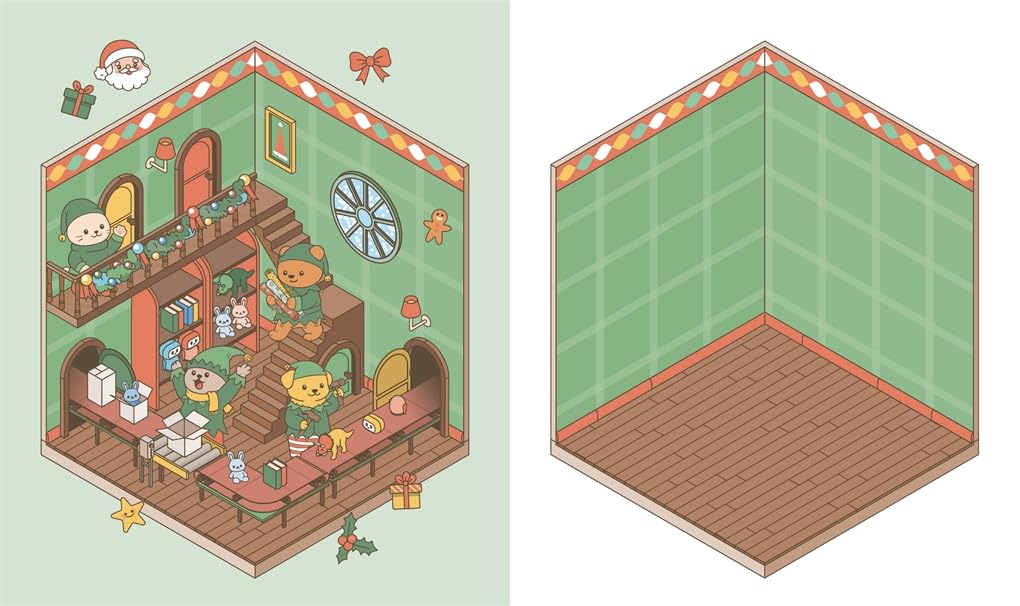 Cute 'n' Cozy Christmas Sticker Therapy (UK Edition) by Matthias Orsi