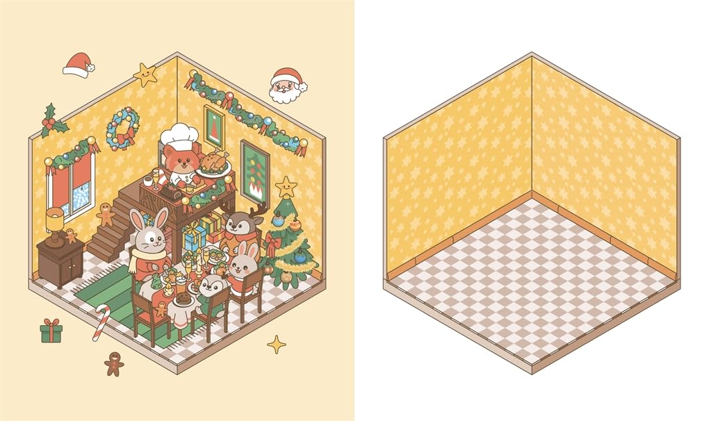 Cute 'n' Cozy Christmas Sticker Therapy (UK Edition) by Matthias Orsi