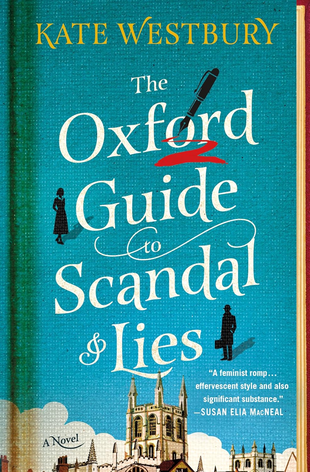 Book cover of 'The Oxford Guide to Scandal & Lies' by Kate Westbury with a blue background and text.